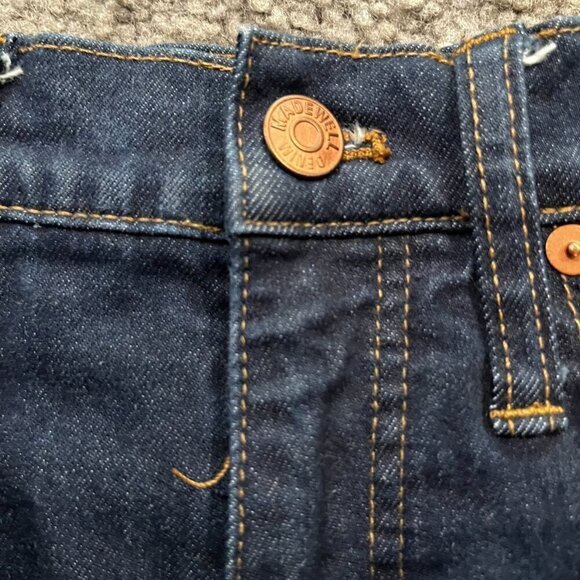 MADEWELL High Rise Denim Cut Off Shorts - Dark Wash - EUC - Size 26 - Picture 4 of 10